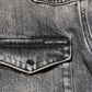 Dolce & Gabbana Black Washed Cotton Snap Long Sleeve Casual Shirt