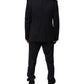 Dolce & Gabbana Black 3 Piece Wool Silk Blend Suit SICILIA