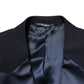Dolce & Gabbana Black 3 Piece Wool Silk Blend Suit SICILIA