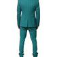Dolce & Gabbana Cyan 3 Piece Wool Silk Blend Suit SICILIA