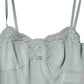 Dolce & Gabbana Light Blue Silk Lace Midi Bodycon Slip Dress