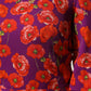 Dolce & Gabbana Purple Silk Floral Print Midi Sheath Dress