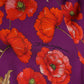Dolce & Gabbana Purple Silk Floral Print Midi Sheath Dress