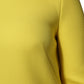 Dolce & Gabbana Yellow Viscose Acetate Mini Long Sleeve Dress