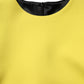 Dolce & Gabbana Yellow Viscose Acetate Mini Long Sleeve Dress