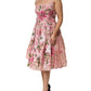 Dolce & Gabbana Pink Cotton Floral Pleated Sleeveless Dress