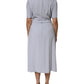 Dolce & Gabbana Light Blue Viscose Blend Floral Applique Dress