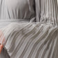 Dolce & Gabbana Grey Pleated Maxi Long Sleeve Silk Blend Gown Dress