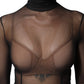 Dolce & Gabbana Black Sheer Mesh Long Sleeve Jumpsuit Bodysuit Dress