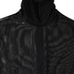 Dolce & Gabbana Black Sheer Mesh Long Sleeve Jumpsuit Bodysuit Dress
