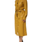 PINKO Polyester Belted Shirt Midi Long Sleeve Yellow Mustard