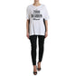 Dolce & Gabbana White Cotton 2000 Fashion Print Logo T-shirt