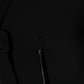 Emporio Armani Black Viscose Blend Shirt Style Belted  Dress