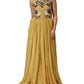 Dolce & Gabbana Yellow Silk Floral Embroidered Maxi Dress