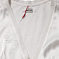 PINKO White Silk Blend Lace Trim Sleeveless V-Neck Women’s Top