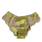 Dolce & Gabbana Green Silk Satin Lace Trim New Slip Underwear