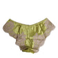 Dolce & Gabbana Green Silk Satin Lace Trim New Slip Underwear
