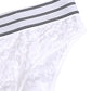 Dolce & Gabbana White Lace Slip Brief Logo Waistband Underwear
