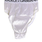 Dolce & Gabbana White Satin High-Waist Brief Logo Women Underwear