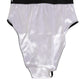 Dolce & Gabbana White Satin High-Waist Black Logo Women Underwear