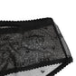 Dolce & Gabbana Black Sheer Mesh Lace Polka Dot Logo Underwear