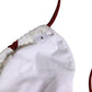 Dolce & Gabbana White Red Polka Dot Floral Print Triangle