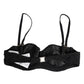 Dolce & Gabbana Black Polyester Embroidered Underwire Bra Underwear