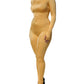 Dolce & Gabbana Gold Yellow Stretch Long Sleeve Bodysuit Dress