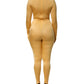Dolce & Gabbana Gold Yellow Stretch Long Sleeve Bodysuit Dress