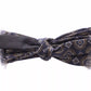 Dolce & Gabbana Blue Silk Baroque Fantasi Tied Bow Tie Papillon