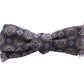 Dolce & Gabbana Blue Silk Baroque Fantasi Tied Bow Tie Papillon