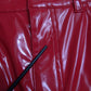Dolce & Gabbana Red High Waist Skinny Trouser Shiny Pants