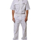 Dolce & Gabbana White Barcode Patch Utility Zip Jumpsuit Pants