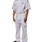 Dolce & Gabbana White Barcode Patch Utility Zip Jumpsuit Pants