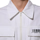 Dolce & Gabbana White Barcode Patch Utility Zip Jumpsuit Pants