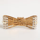 Dolce & Gabbana Gold Brass Glas Crystal Faux Pearl Embellished Brooch