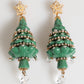 Dolce & Gabbana Gold Brass Multicolour Christmas Tree Earrings