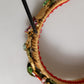 Dolce & Gabbana Multicolor Crystal Floral Gold Green Velvet Crown Headband