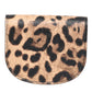 Dolce & Gabbana Brown Leopard Print Calf Leather Small Coin Purse Wallet