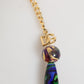 Dolce & Gabbana Multicolor Murano Glass Beads Gold Brass Chain Jewelry Necklace
