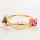 Dolce & Gabbana Gold Floral Tiara Pink Roses Crystal Crown Headband