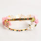 Dolce & Gabbana Gold Floral Tiara Pink Roses Crystal Crown Headband