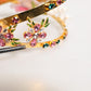Dolce & Gabbana Gold Floral Tiara Pink Roses Crystal Crown Headband