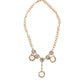 Dolce & Gabbana Gold Crystal Clock Face Pendant Statement Jewelry Necklace