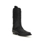 Ganni Black Recycled Leather Lace-Up Boots