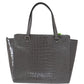 Kate Spade Grey Croc Embossed Leather Elissa Bristol Drive Tote Handbag Bag