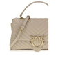 PINKO Beige Calf Leather Bos Taurus Handbag