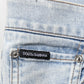 Dolce & Gabbana Light Blue Distressed Slim Fit Ripped Denim Jeans