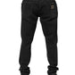 Dolce & Gabbana Black Cotton Slim Fit Distressed Ripped Logo Jeans