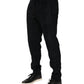 Dolce & Gabbana Black Cotton Logo Men Jogger Sweatpants Pants